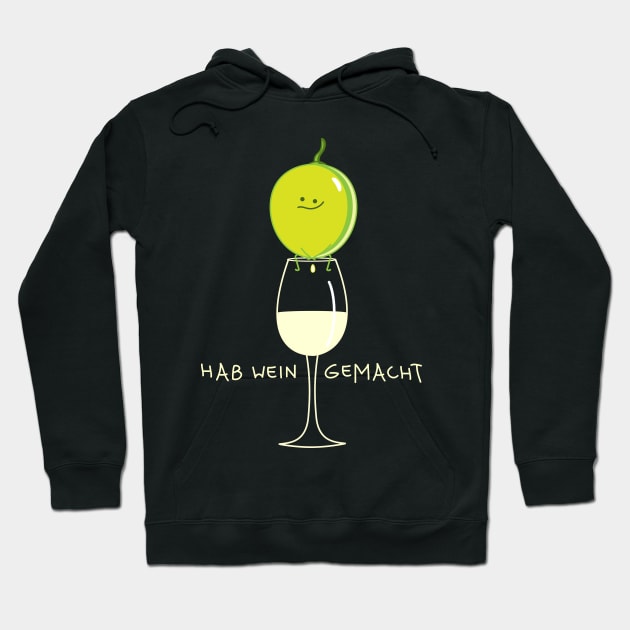 Funny bunch of grapes and white wine Hoodie by spontania